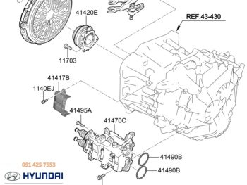 Bộ Bàn Ép Đĩa Côn Xe SELTOS Chính Hãng 412002D500
