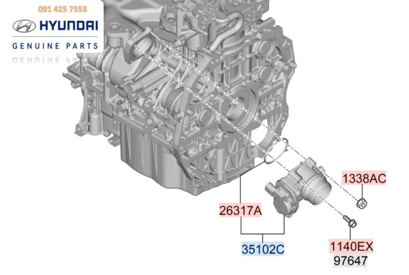 Thân Bướm Ga Xe Kia Sorento Máy Dầu Chính Hãng