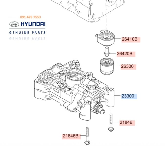 Bộ cân bằng trục cơ xe Santafe 2018 máy xăng 233002G401