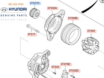 Pu ly máy phát xe Tucson chính hãng 373222F001