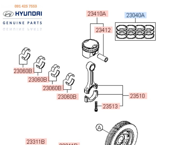 Séc măng cos 0 xe SantaFe 2015 chính hãng #230402G200