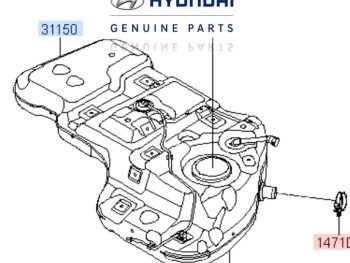Thùng Xăng Xe SantaFe 2015 Chính Hãng #311502W200