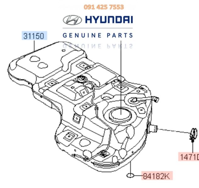 Thùng Xăng Xe SantaFe 2015 Chính Hãng #311502W200
