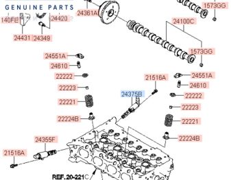 Van Dầu Điều khiển Trục Cam Xả Xe Tucson 2015 chính hãng 243752E100