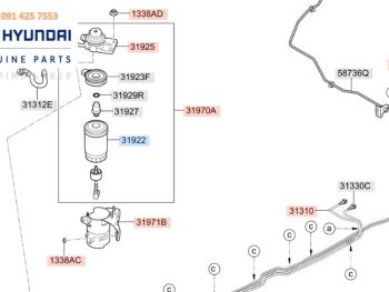Lọc Nhiên Liệu Xe Huyndai Starex Chính Hãng 319224H001