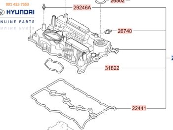 Năp Giàn Cam Xe SantaFe Chính Hãng 224002G100