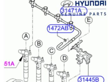Ống Hồi Dầu Kim Phun Xe SantaFe 2013 Chính Hãng (HOSE ASSY - FUEL RETURN)