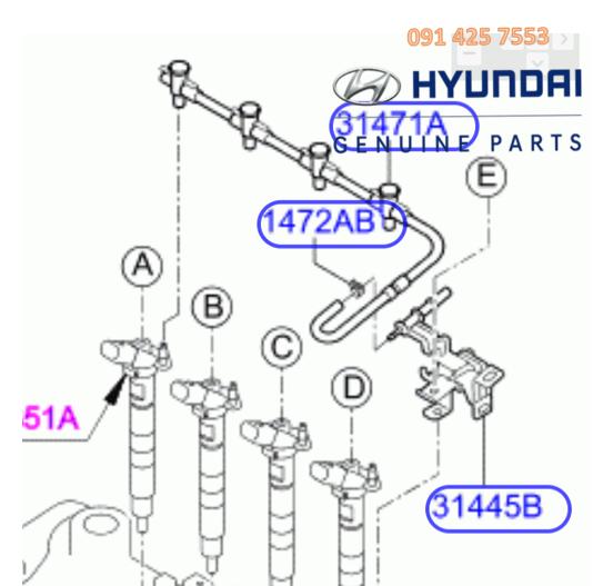 Ống Hồi Dầu Kim Phun Xe SantaFe 2013 Chính Hãng (HOSE ASSY - FUEL RETURN)